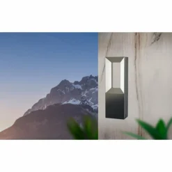 Luminaires Eglo Borne lumineuse Eglo RIFORANO LED Noir, 2 lumières