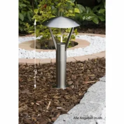 Luminaires Eglo Borne lumineuse Eglo Roofus Acier inoxydable, 1 lumière