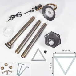 Luminaires Rustiques-hofstein Borne lumineuse Elgin Brun, Or, Noir, 1 lumière