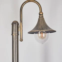 Luminaires Rustiques-hofstein Borne lumineuse Elgin Brun, Or, Noir, 1 lumière