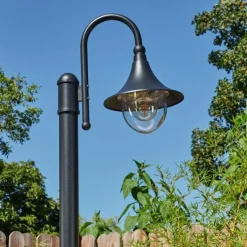 Luminaires Rustiques-hofstein Borne lumineuse Elgin Noir, 1 lumière