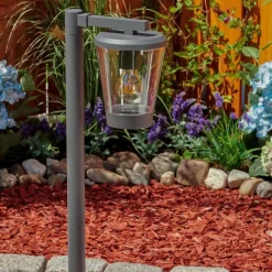 Lampes Vintages & Rétros-hofstein Borne lumineuse Eloida Anthracite, 1 lumière