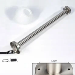 hofstein Borne lumineuse Enara Nickel mat, 1 lumière