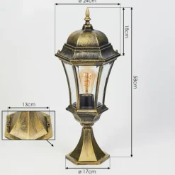 Luminaires Rustiques-hofstein Borne lumineuse Etoe Brun, Or, Noir, 1 lumière