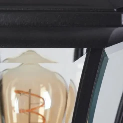 Luminaires Rustiques-hofstein Borne lumineuse Etoe Noir, 1 lumière, Détecteur de mouvement