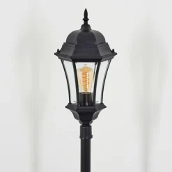 Luminaires Rustiques-hofstein Borne lumineuse Etoe Noir, 1 lumière