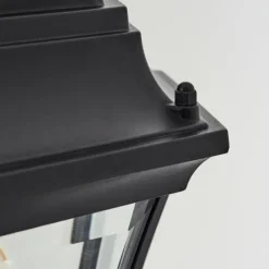 Luminaires Rustiques-hofstein Borne lumineuse Etoe Noir, 1 lumière