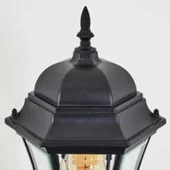 Luminaires Rustiques-hofstein Borne lumineuse Etoe Noir, 1 lumière