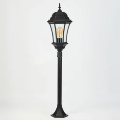 Luminaires Rustiques-hofstein Borne lumineuse Etoe Noir, 1 lumière