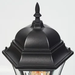 Luminaires Rustiques-hofstein Borne lumineuse Etoe Noir, 1 lumière