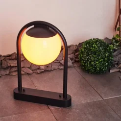 hofstein Borne lumineuse Festau Noir, 1 lumière