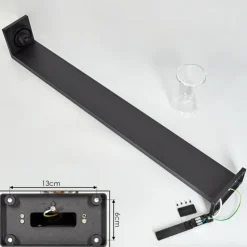 hofstein Borne lumineuse Foley Noir, 1 lumière