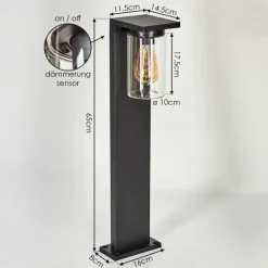 hofstein Borne lumineuse Foley Noir, 1 lumière