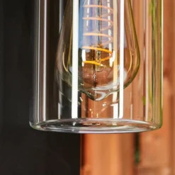 hofstein Borne lumineuse Foley Noir, 1 lumière