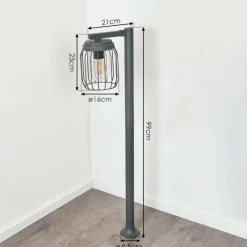 Lampes Vintages & Rétros-hofstein Borne lumineuse Foothills Anthracite, 1 lumière