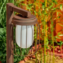 hofstein Borne lumineuse Foothills Rouille, 1 lumière