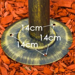 Lampes Dorées-hofstein Borne lumineuse FOX Vieux laiton, Noir doré, 1 lumière