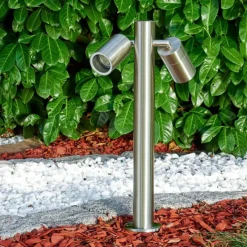 hofstein Borne lumineuse Froslev LED Chrome, 2 lumières