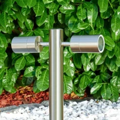 hofstein Borne lumineuse Froslev LED Chrome, 2 lumières