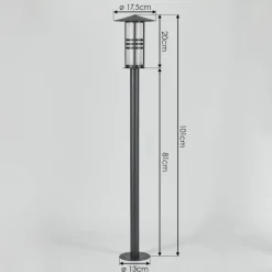 hofstein Borne lumineuse Fukuoka Anthracite, 1 lumière