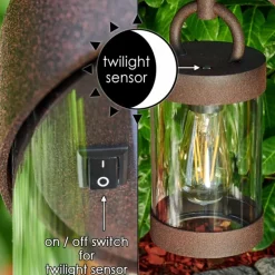 hofstein Borne lumineuse Fulham Rouille, 1 lumière