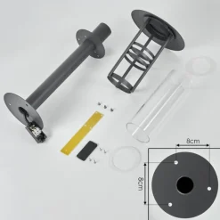 hofstein Borne lumineuse Fushun Anthracite, 1 lumière