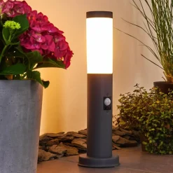 hofstein Borne lumineuse Gaborone Anthracite, 1 lumière, Détecteur de mouvement