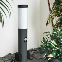 hofstein Borne lumineuse Gaborone Anthracite, 1 lumière, Détecteur de mouvement