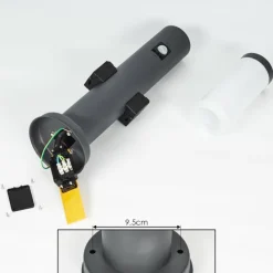 hofstein Borne lumineuse Gaborone Anthracite, 1 lumière, Détecteur de mouvement