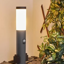 hofstein Borne lumineuse Gaborone Anthracite, 1 lumière, Détecteur de mouvement