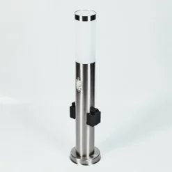 hofstein Borne lumineuse Gaborone LED Nickel mat, 1 lumière, Détecteur de mouvement