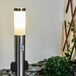 hofstein Borne lumineuse Gaborone LED Nickel mat, 1 lumière, Détecteur de mouvement