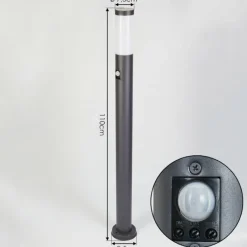 hofstein Borne lumineuse Gaborone Anthracite, 1 lumière, Détecteur de mouvement