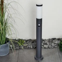 hofstein Borne lumineuse Gaborone Anthracite, 1 lumière, Détecteur de mouvement