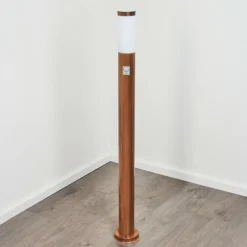 hofstein Borne lumineuse Gaborone Brun, Couleur bois, 1 lumière, Détecteur de mouvement