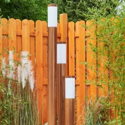 Lampes En Bois-hofstein Borne lumineuse Gaborone Brun, Couleur bois, 3 lumières