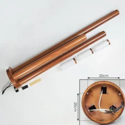 Lampes En Bois-hofstein Borne lumineuse Gaborone Brun, Couleur bois, 3 lumières