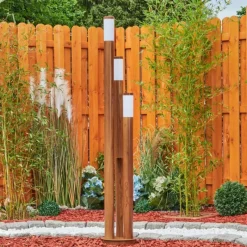 Lampes En Bois-hofstein Borne lumineuse Gaborone Brun, Couleur bois, 3 lumières