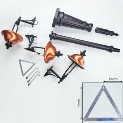 hofstein Borne lumineuse Gascon Noir, 3 lumières