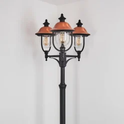 hofstein Borne lumineuse Gascon Noir, 3 lumières