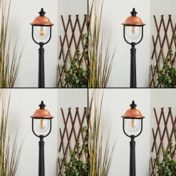 hofstein Borne lumineuse Gascon Noir, 1 lumière