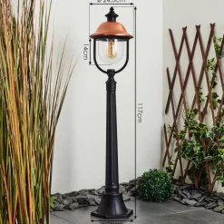 hofstein Borne lumineuse Gascon Noir, 1 lumière