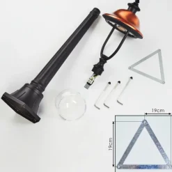 hofstein Borne lumineuse Gascon Noir, 1 lumière