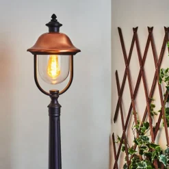 hofstein Borne lumineuse Gascon Noir, 1 lumière