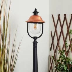 hofstein Borne lumineuse Gascon Noir, 1 lumière