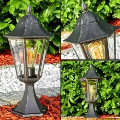 Luminaires Rustiques-hofstein Borne lumineuse Gilze Noir, 1 lumière