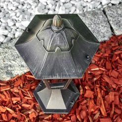 Luminaires Rustiques-hofstein Borne lumineuse Gilze Noir, 1 lumière