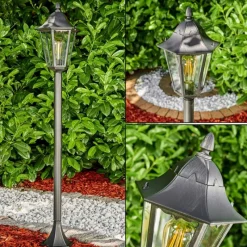 hofstein Borne lumineuse Gilze Noir, Argenté, 1 lumière