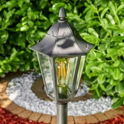 hofstein Borne lumineuse Gilze Noir, Argenté, 1 lumière