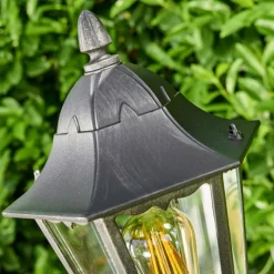 hofstein Borne lumineuse Gilze Noir, Argenté, 1 lumière